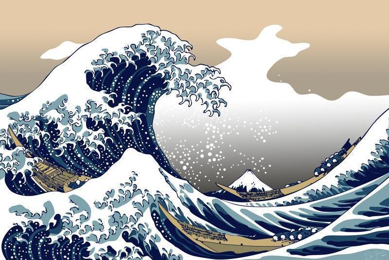 Die große Welle von Kanagawa