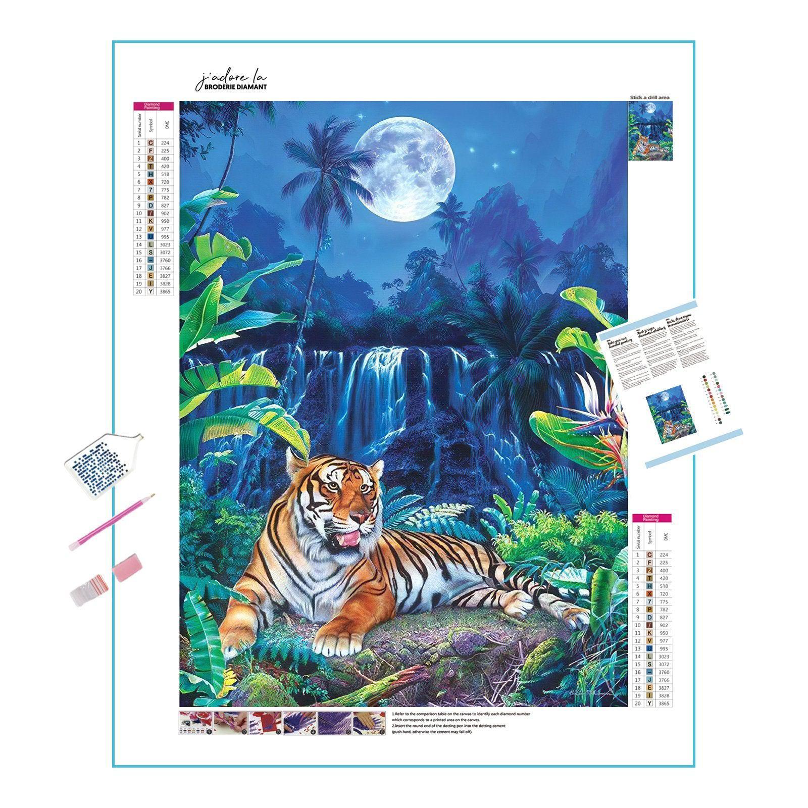 Diamond Painting - Tiger im Dschungel