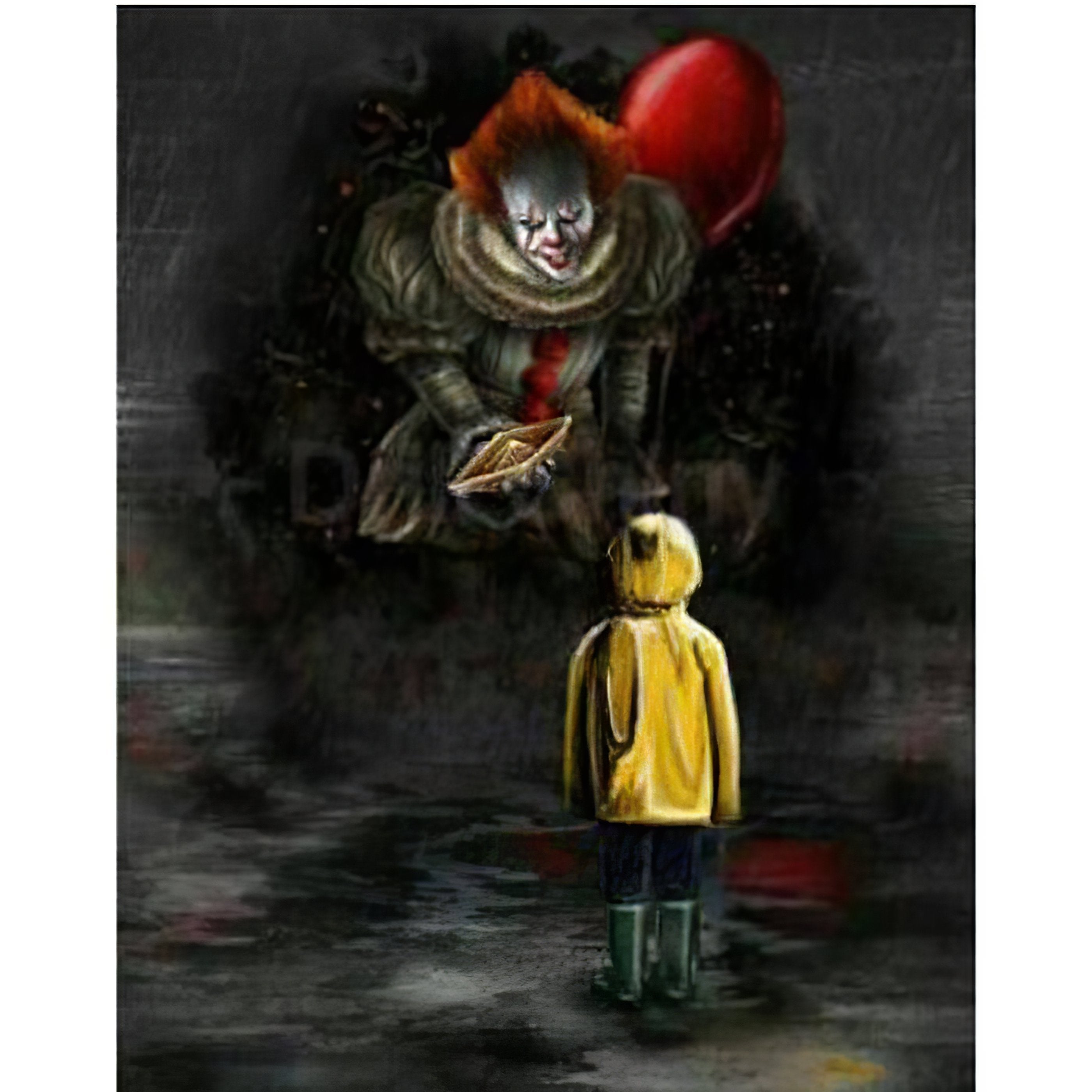 Diamond Painting - Halloween-Joker mit kleinem Jungen