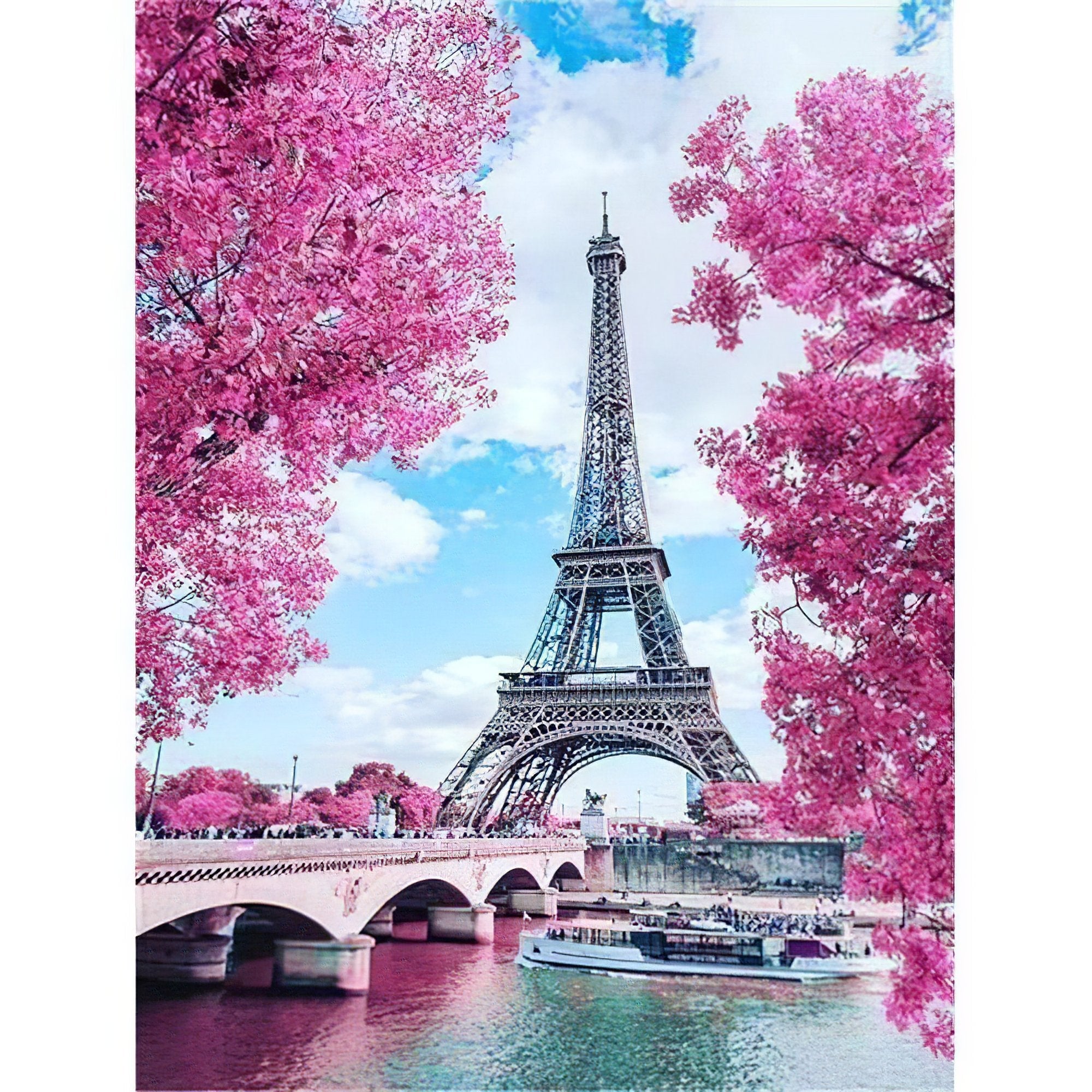 Diamond Painting - Eiffelturm und Rosen