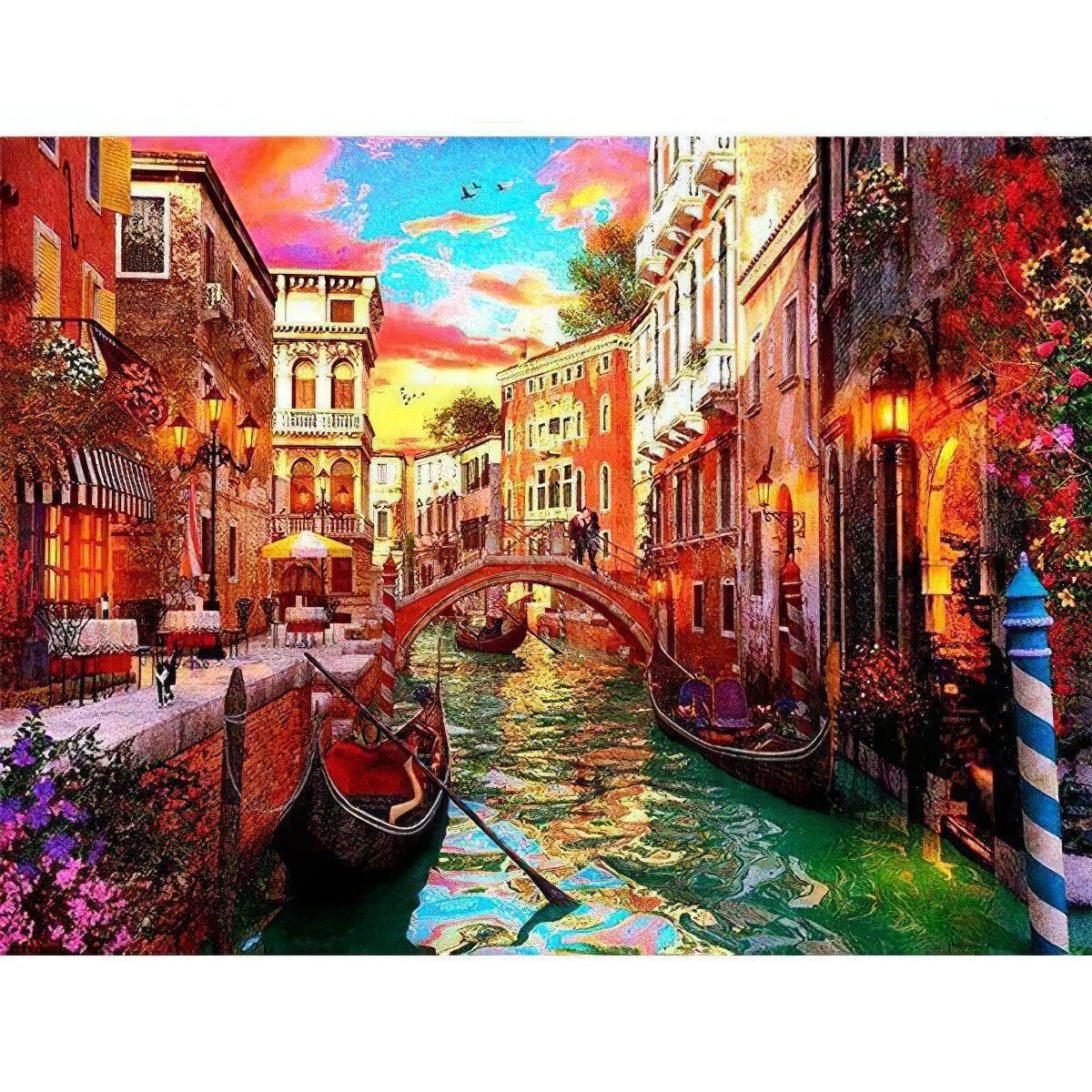 Diamond Painting - Bunter Kanal von Venedig
